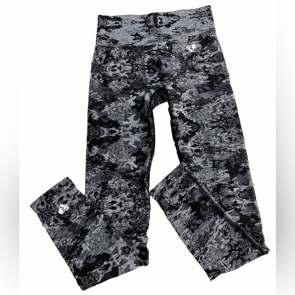 Women’s Best Seamless High Rise Leggings Small Gray Black - Picture 4 of 10